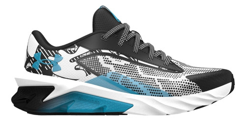 Tenis Under Armour Bgs Charged Scramjet 4 Blanco / Azul Niño