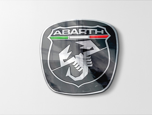 Par Emblema Badge Em Metal Fiat P/ Punto 1.8 Abarth Aço Inox