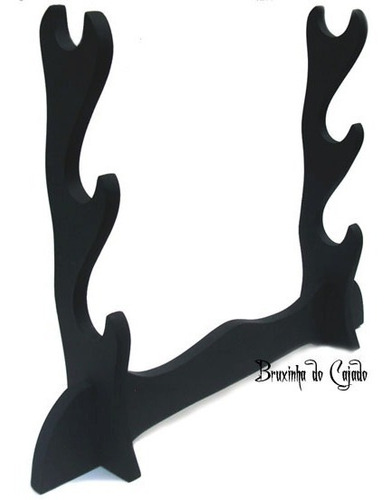 Suporte Horizontal De Mesa Para 3 Espadas Ou Katanas