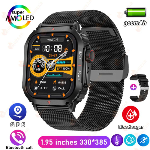 Reloj Inteligente Para Hombre Militar 1.95 Hd Answer Call Sm