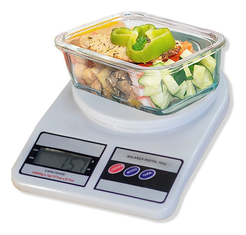 Balança De Cozinha Digital Alta Precisão Nutrição Dieta 10kg