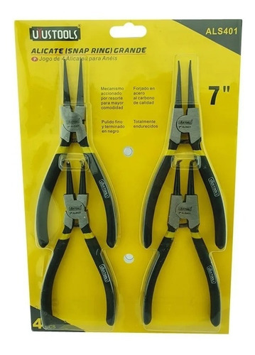Juego Set Kit De Alicates Saca Seguros 7 Pulgadas Uyustools
