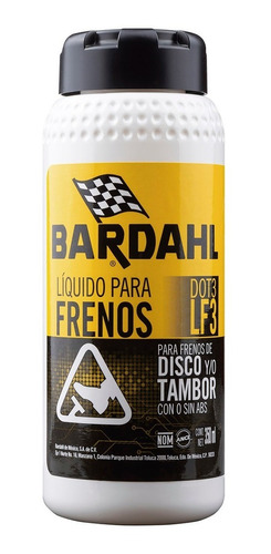 Liquido Frenos Bardahl Dot3 350 Ml