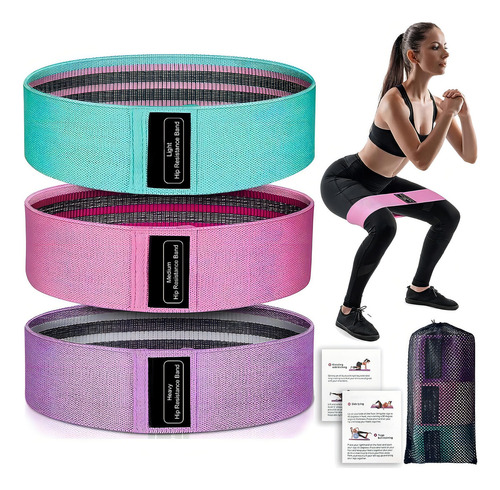 Bandas Elasticas Ligas Ejercicio Set Banda Resistencia Tela Bandas Fitness Ejercicios Rutinas Global Shop Pilates Ligas Entrenamiento De Tela Gym