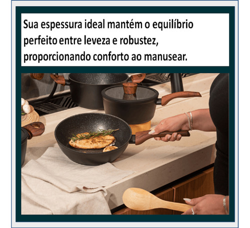 Jogo De Panelas Antiaderente/indução/ceramica/brinox/6 Peças