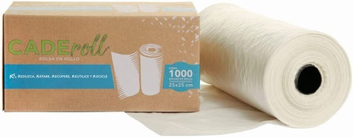 Bolsa De Plástico En Rollo Biodegradable Transparente Cade Roll 1000 Pzas Envío Gratis Msi