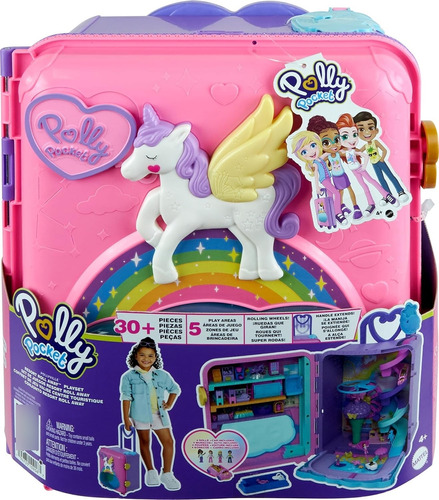 Polly Pocket Pollyville Resort Roll Away Set Juego Maleta