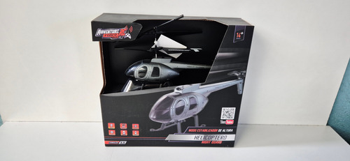 Adventure Force Helicoptero Recargable Control Remoto Negro Mate