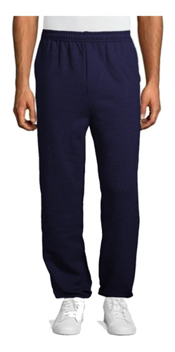 Pantalón Deportivo Hombre Jogging Felpa Sin Puño + Bolsillos