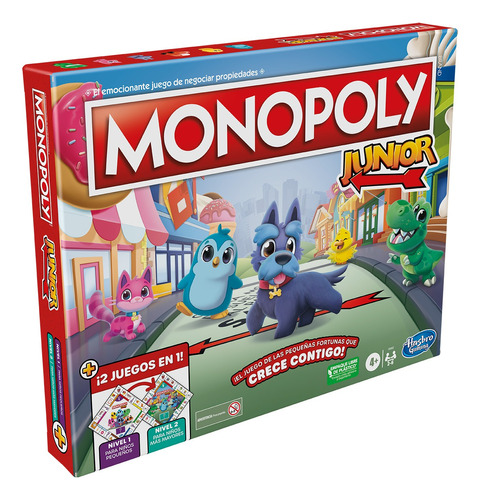 Juego De Mesa Monopoly Junior 2 Juegos En 1 Hasbro F8562