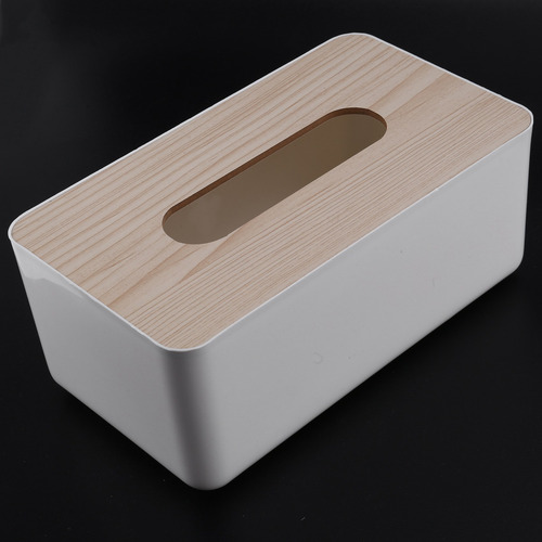 Caja De Pañuelos Con Tapa De Madera, Caja De Papel Sanitario