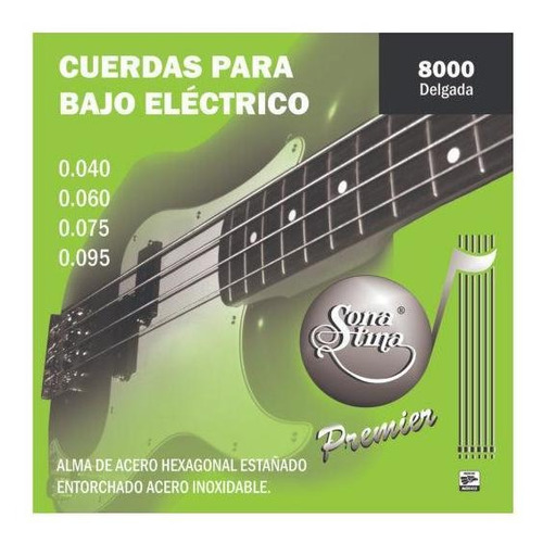 Jgo De Cuerdas Sonatina Para Bajo Electrico Entorchado Acero