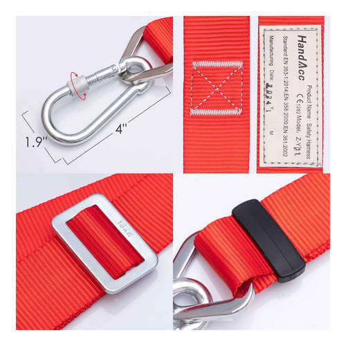 Cinturón De Seguridad De Escalada Handacc Con Cintura Y Kit