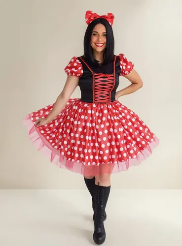 Vestido Festa Aniversário Fantasia Adulto E Laço | Frete grátis