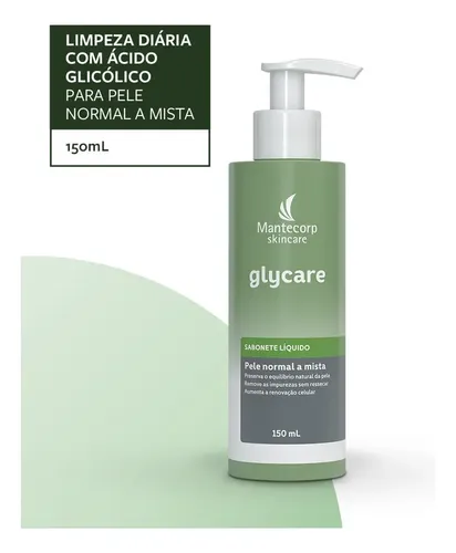 Sabonete Liquido Facial Glycare 150ml Mantecorp Skincare