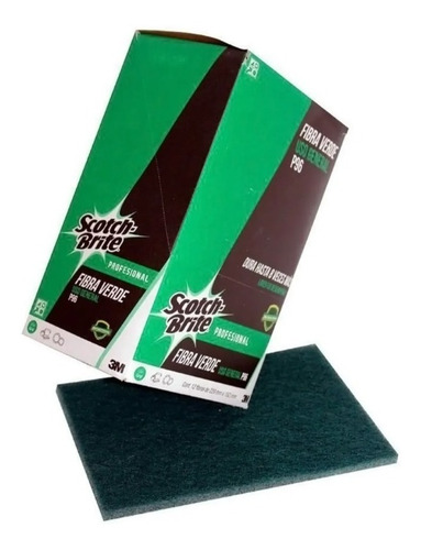Imagen 1 de 4 de Fibra Verde Caja 12 Piezas 3m Scotch Brite P-96