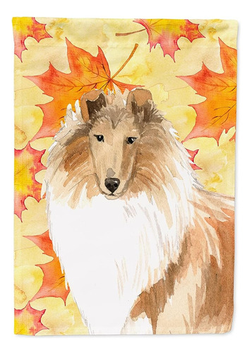 Caroline's Treasures Ck1830gf Fall Leaves Rough Collie Garde