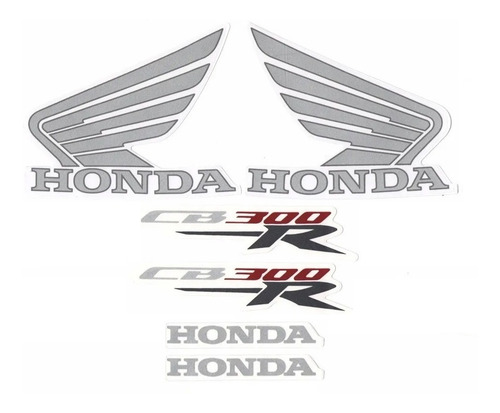 Imagem 2 de 2 de Kit Adesivo Jogo Faixas Moto Honda Cb 300r 2013 Preta