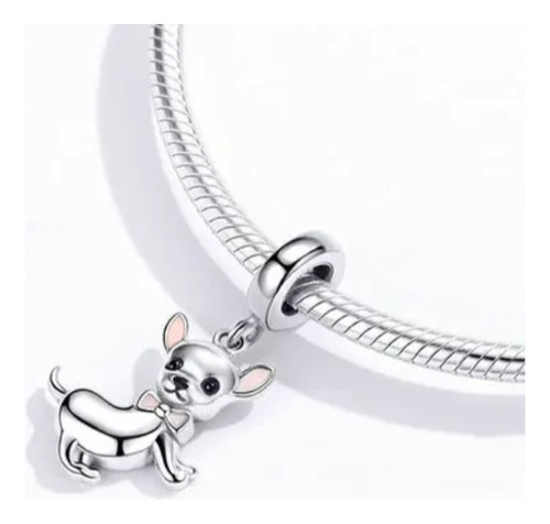 Charm Para Pulsera O Collar Perro Chihuahua Plata Ley 925