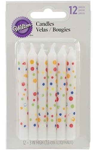 Velas Wilton, Fiesta Sweet Dots, Paquete De 12