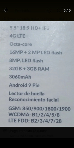 Alcatel 1s 2019