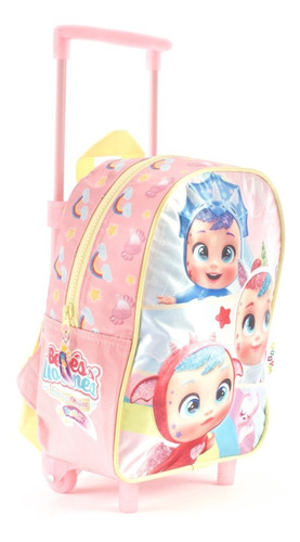 Mochila Cry Babies Magic Tears 11 PuLG 28 Cm Carro 98314 Edu Color Rosa Diseño de la tela Poliéster