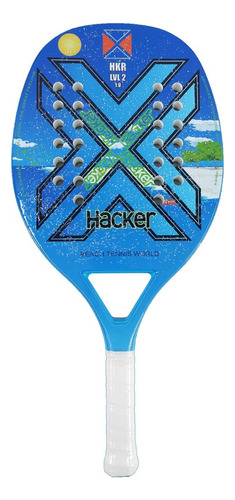 Paleta Beach Padel Hacker Nivel 2 Color Azul