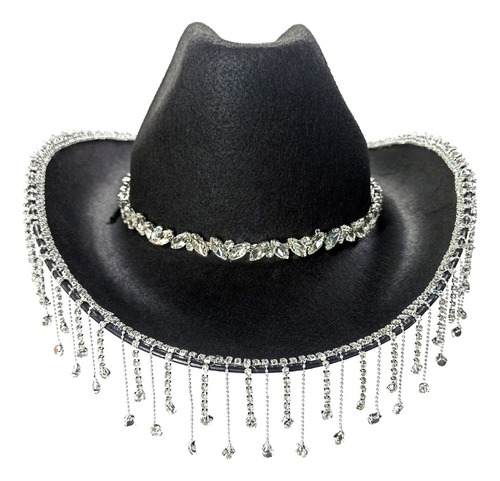 (bk) Sombrero De Vaquero Para Niñas S Fringe Glitter Rave Co