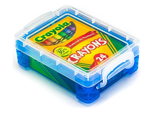 Crayola Crayons 24 Count With Blue Super Stacker Plastic Cra