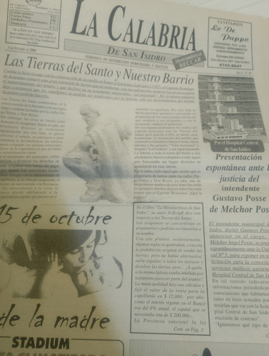 La Calabria De San Isidro N° 43 Diario / Periódico (Usado)