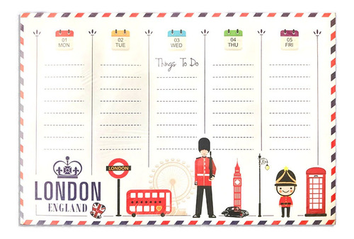 Planner Londres Inglaterra - Planificador Semanal