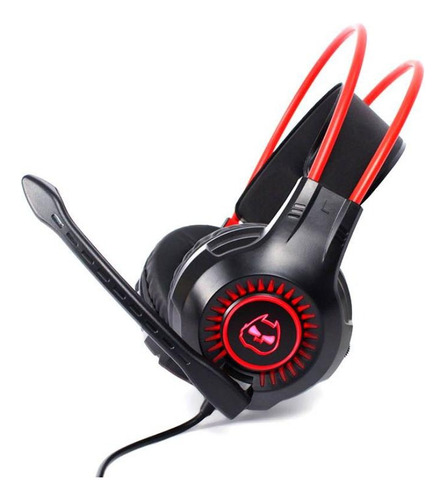 Audifono Con Microfono Gamer Halion De Vincha Roja