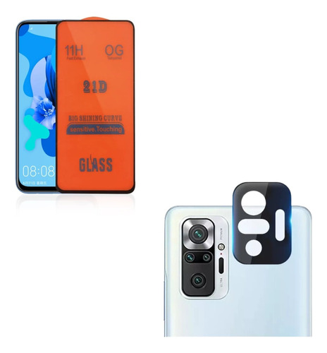 Mica Vidrio + Mica Cámara Para Xiaomi Note 10 Pro/ 4g Y 5g