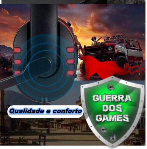 Imagem 8 de 8 de Headset 7.1 Com Fio Stereo Guerra Dos Games Ps5 Novidade P2