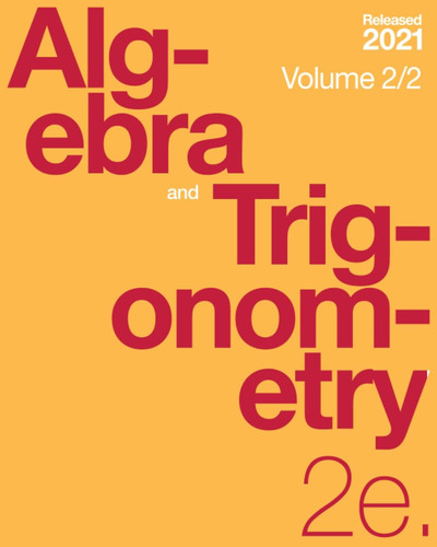 Libro: Algebra And Trigonometry 2e (volume 2/2)