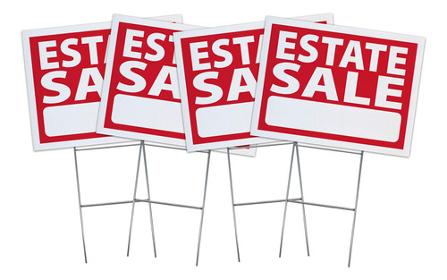 Estate Sale Sign Kit  4 Incluye Señal Estaca