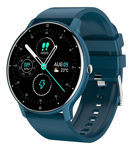 Smartwatch Zl02 Bluetooth Impermeable App Touch 1.28 Azul