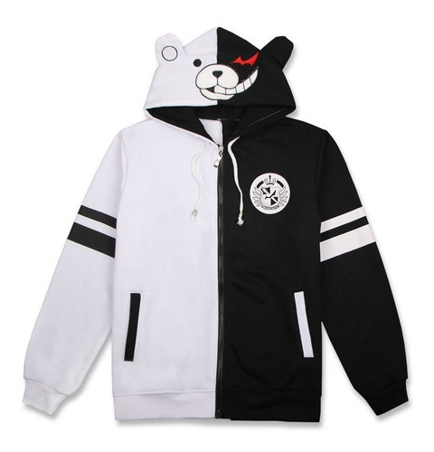 Anime Danganronpa Monokuma Cosplay Chaqueta Con Capucha