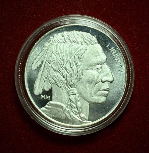 Moneda 1 Onza De Plata 0.999 Estados Unidos Indio Y Búfalo