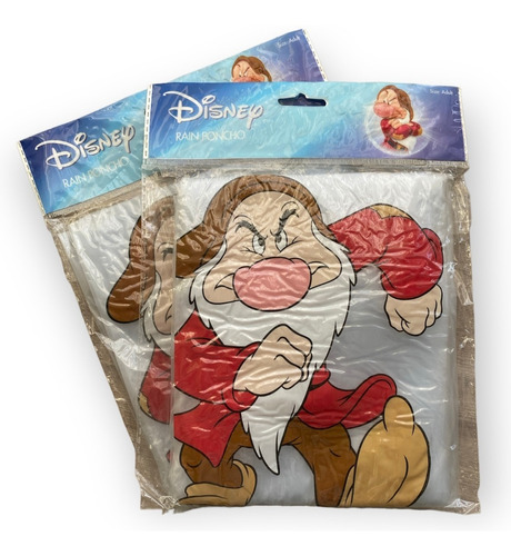 Disney Grumpy (gruñón) Chaqueta Plástica Liviana Para Lluvia