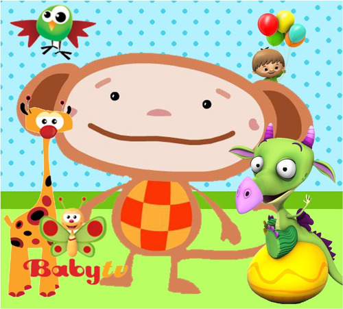 Kit Imprimible Baby Tv - Tarjetas Cumples Con Foto