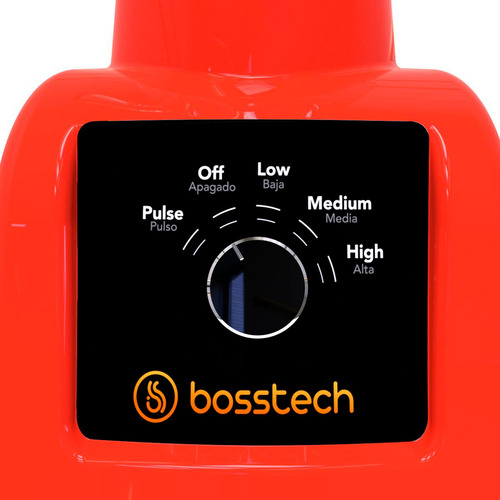 Licuadora 750w Vidrio 2l Perilla 3vel Bosstech B3 Rojo