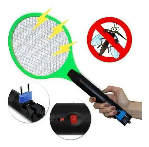 Raquete Elétrica Bivolt Mata Inseto Pernilongo Cor Sortidas