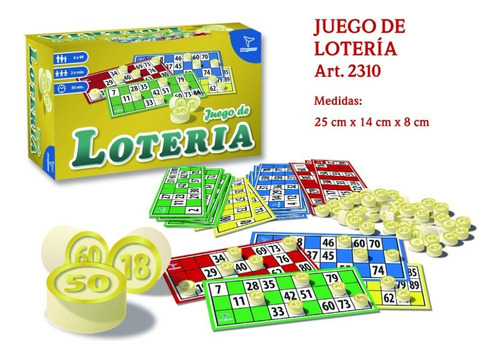 Loteria Fichas Plásticas Linea Clasicos Toto Games 2310