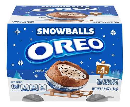 Galletas Bola De Nieve Oreo Snowballs 4 Pzs Edición Limitada