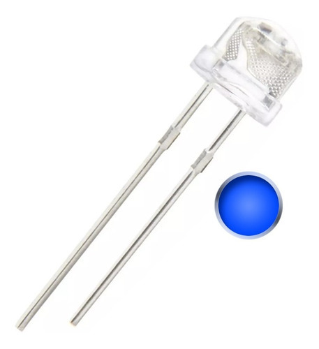 Led 5mm Alta Luminosidad Bombin 100 Unidades Color Azul