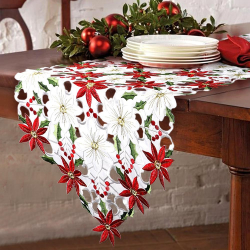 Our Warm - Camino De Mesa De Navidad Bordado De 15 X 70 PuLG