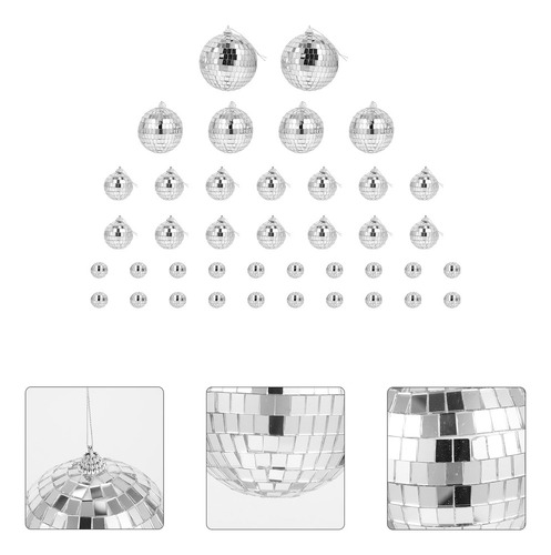 Bola De Espejo Colgante Para Decoración De Discoteca, 40 Uni