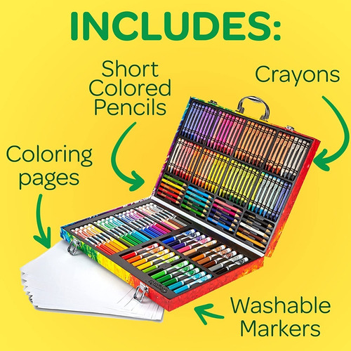 Imagen 3 de 9 de Set De Arte Crayola Inspiration Case 140 Piezas + Valija
