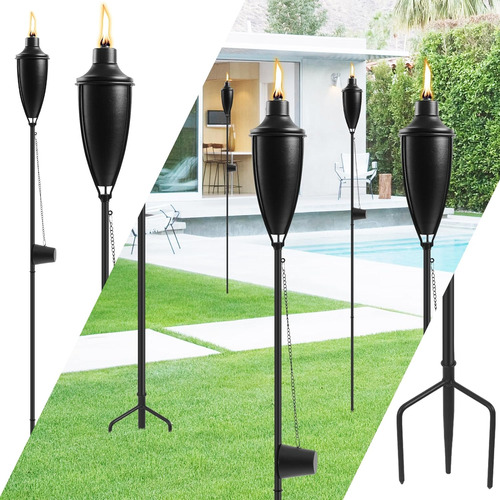 Zpeng Home Garden Torch Juego De 6, Gran Capacidad 22 Oz De